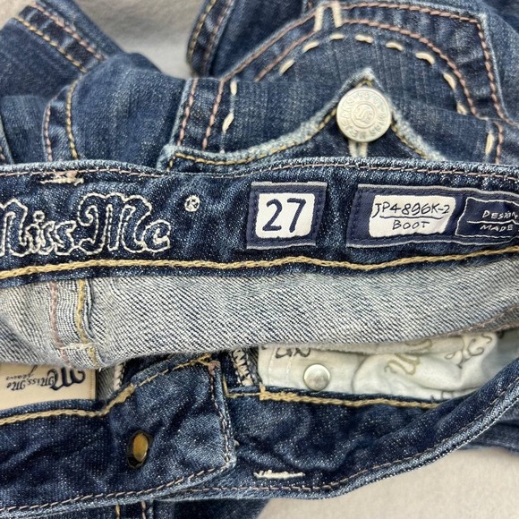 Miss Me Women's Bootcut Jeans Size 27 Button Flap Pockets Y2K - Picture 12 of 15